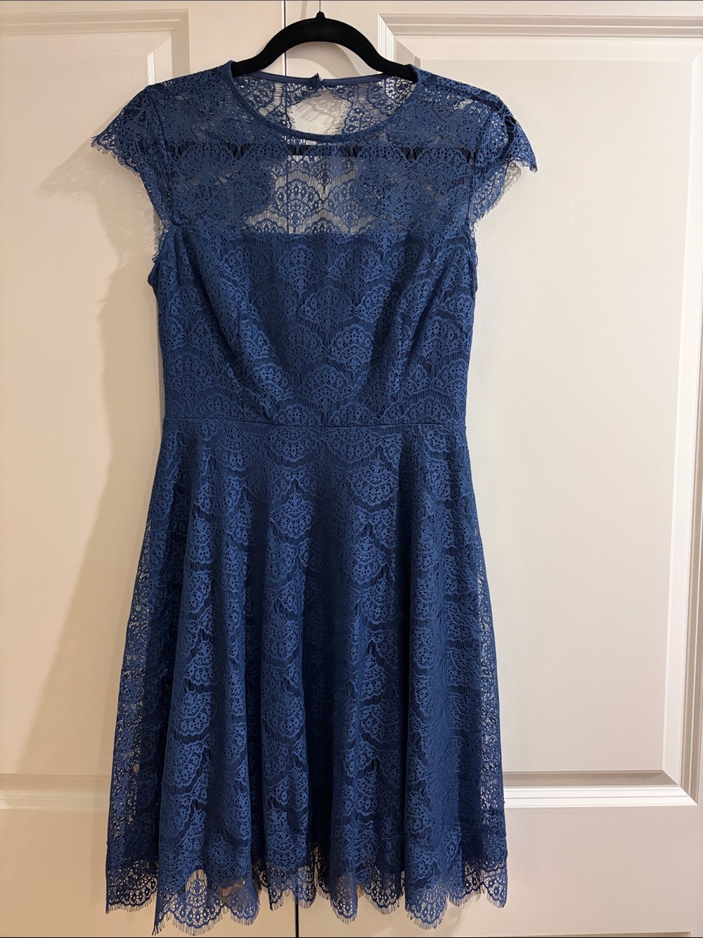 Navy Lace Fit & Flare Dress